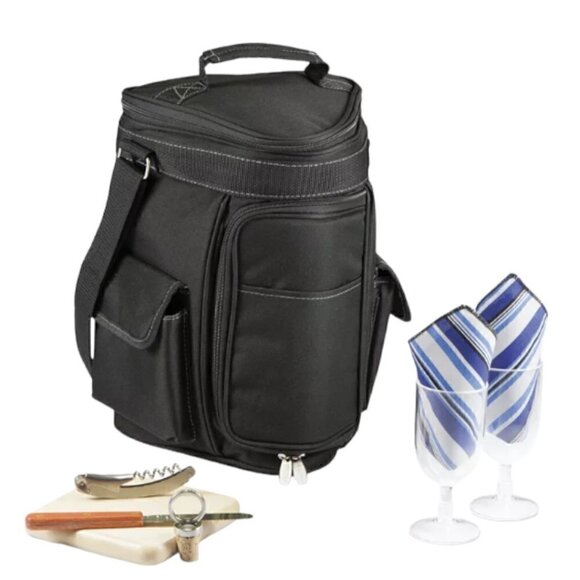 Picnic Time Meritage wine and cheese tote...or Bourbon tote... - Picture 2 of 11